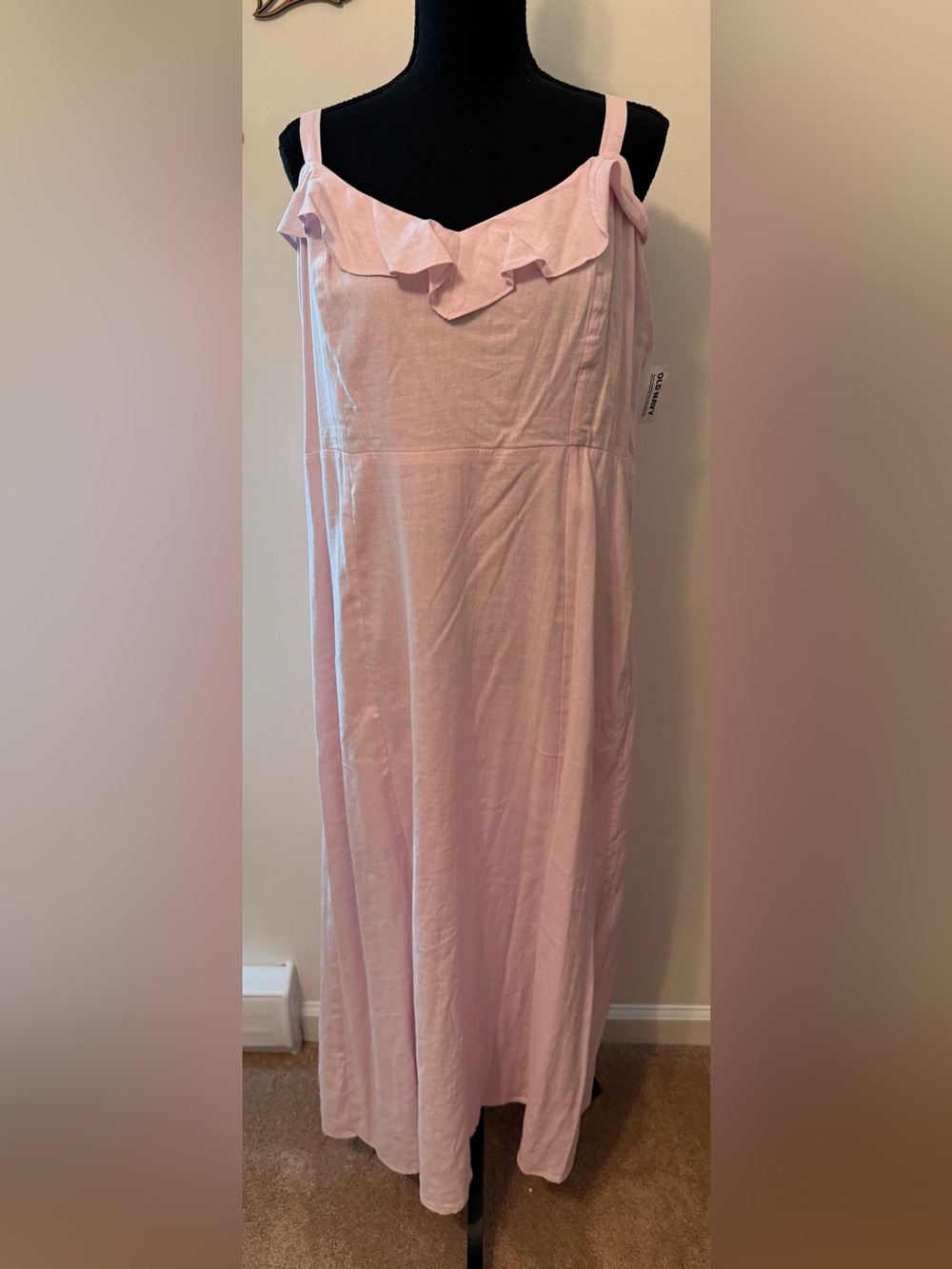 Old Navy Light Pink Ruffle Strap Camisole